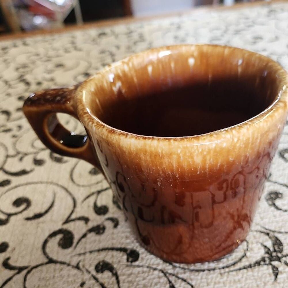 Hull Vintage  Drip Glaze Pottery Mug